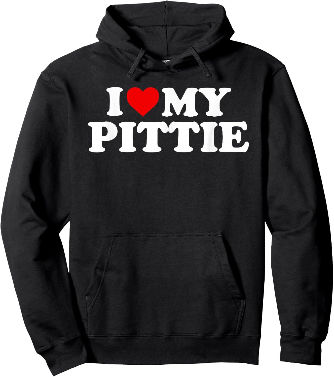 Pittie Design: I Love My Pittie Design For Pit Bull Mom Dad Hoodie - Hoodie | Black