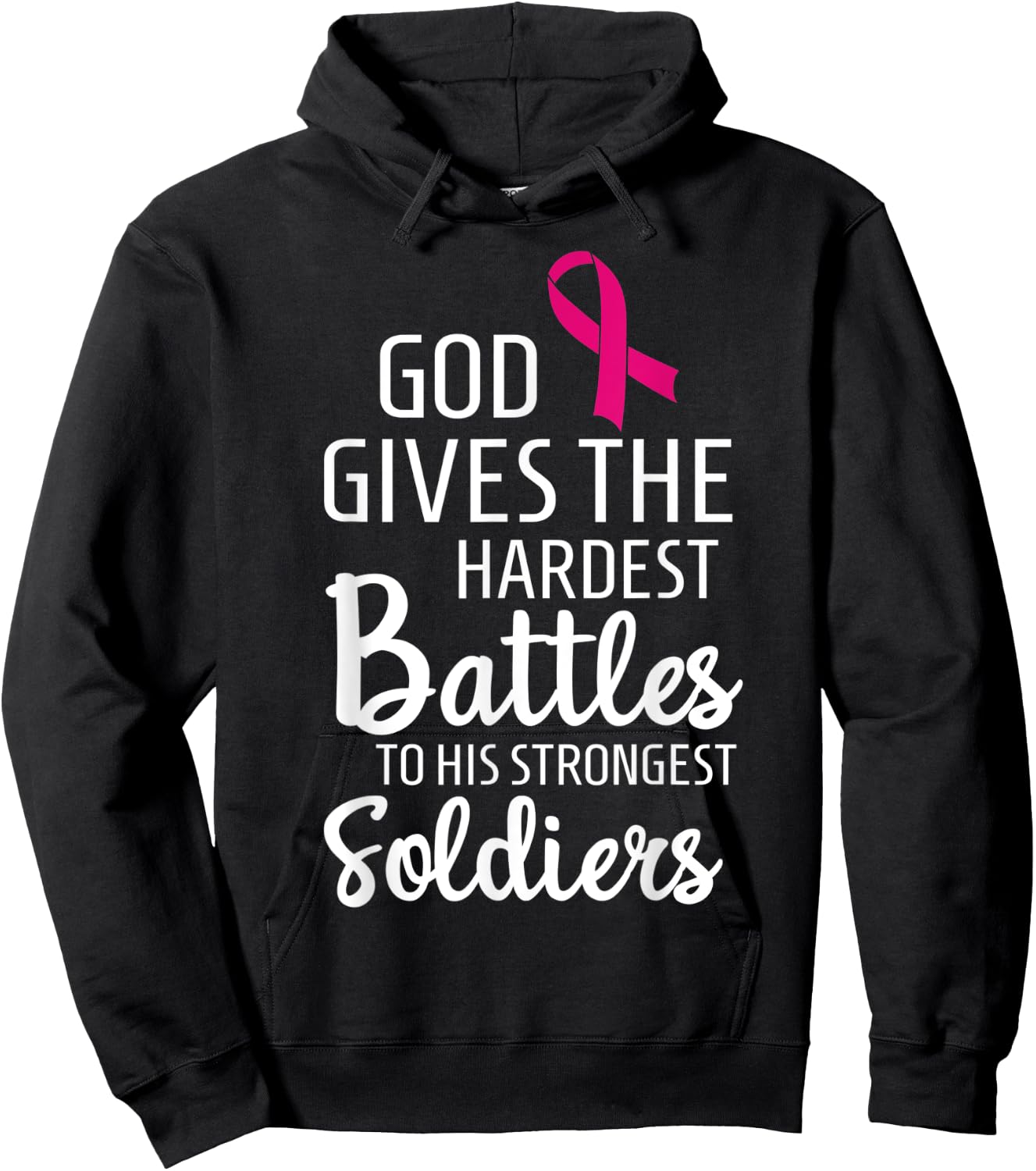 Breast Cancer Fighter Survivor Motivational Gift Hoodie - Hoodie | Black