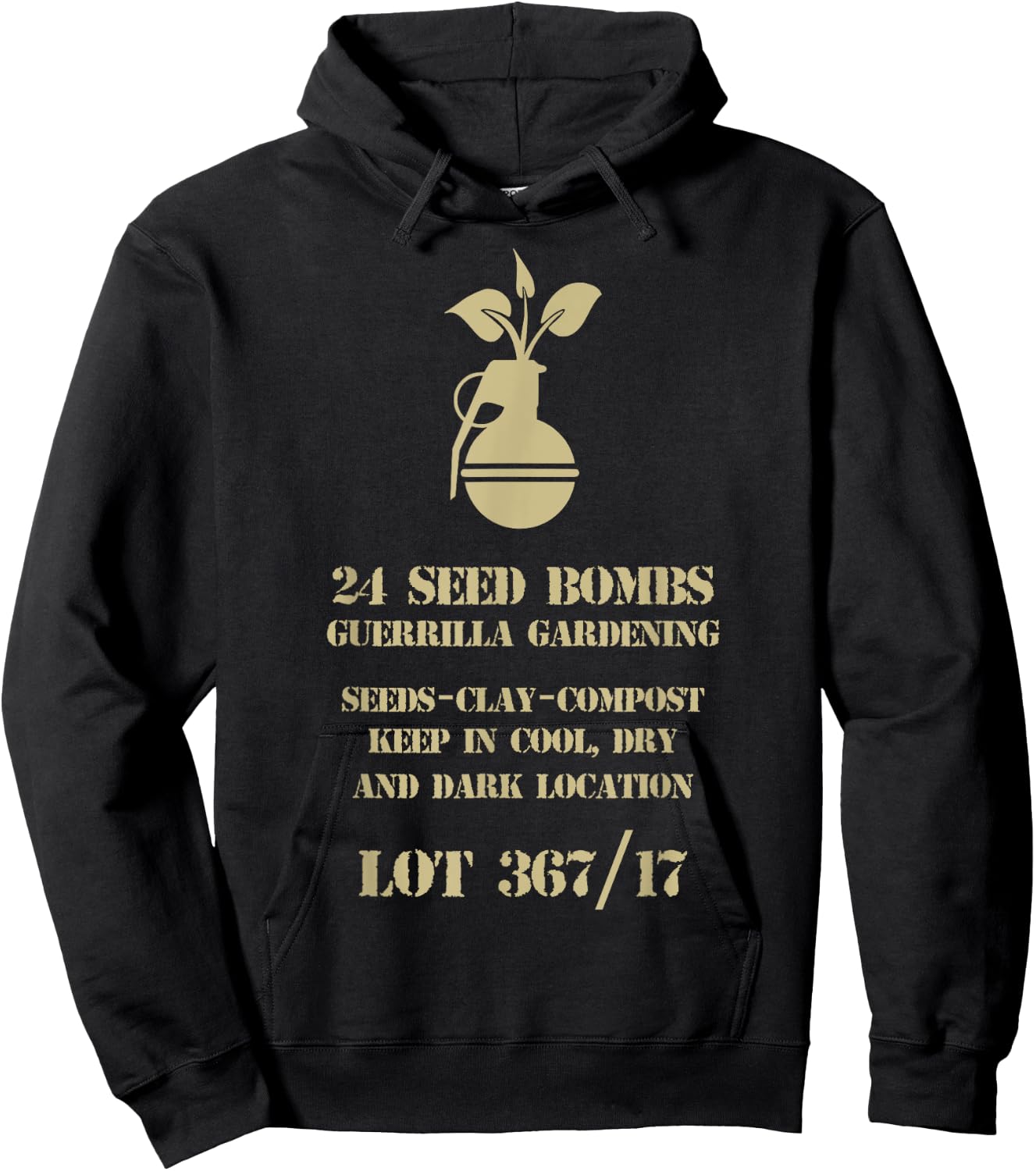 Guerrilla gardening seed bombs, ammo can Hoodie - Hoodie | Black
