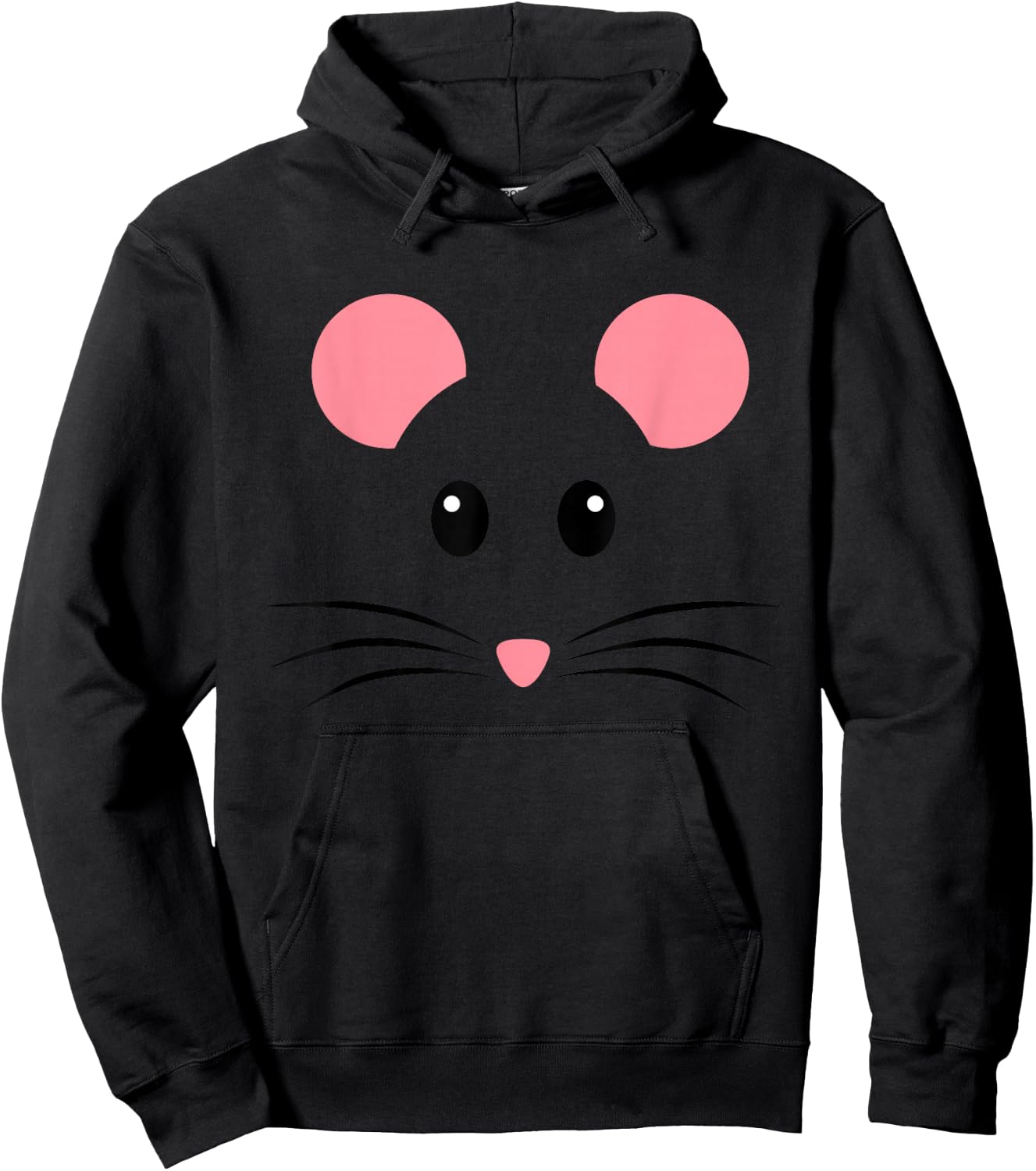 Rat Mouse Face Costume Funny Halloween Hoodie - Hoodie | Black
