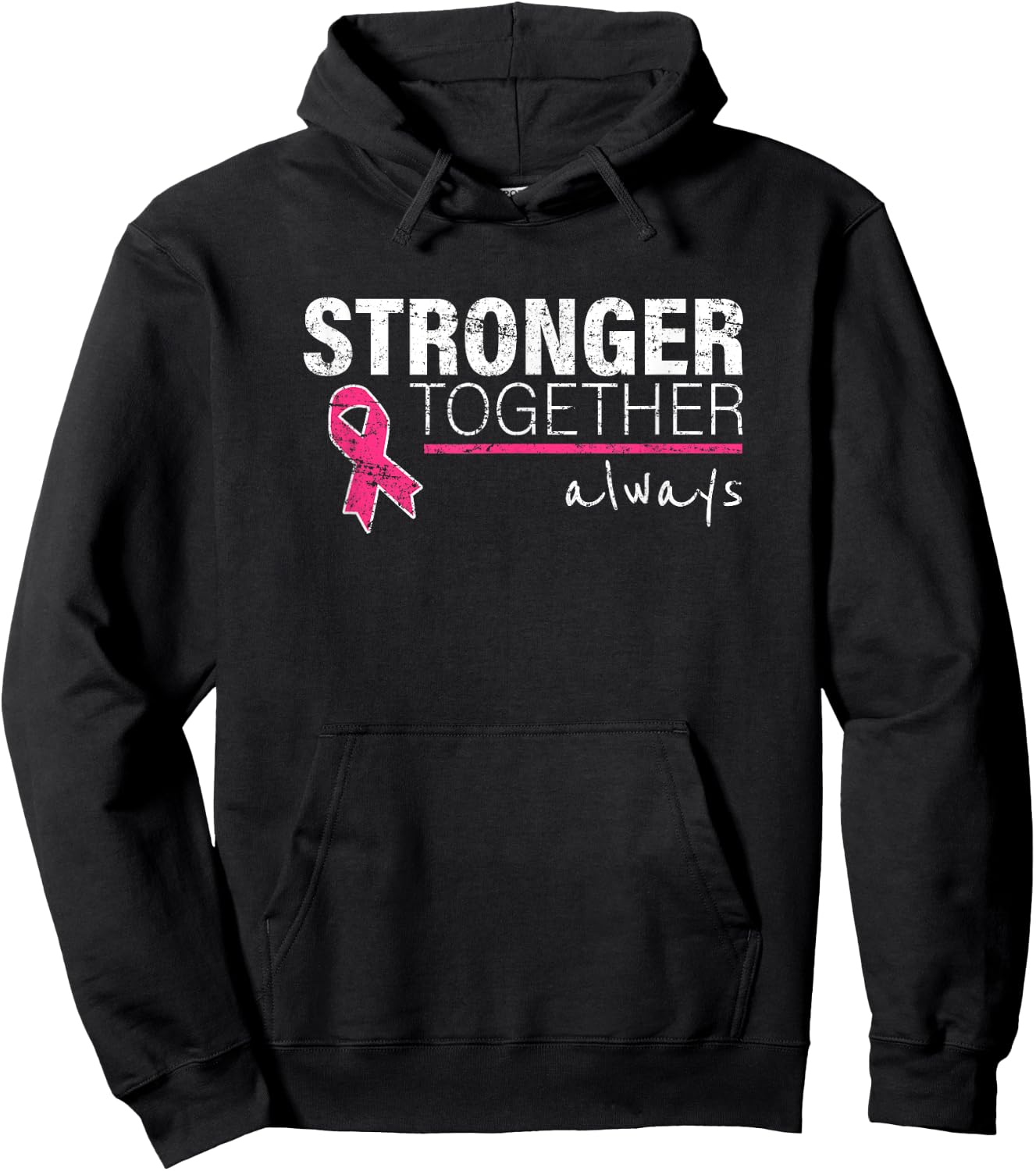 Nice Message Breast Cancer Awareness Pink Ribon Men Women Hoodie - Hoodie | Black
