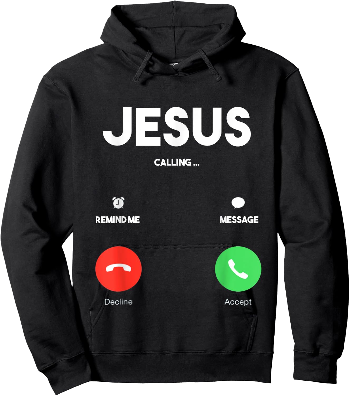Jesus Is Calling Christian T Shirt Church Hoodie - Hoodie | Black
