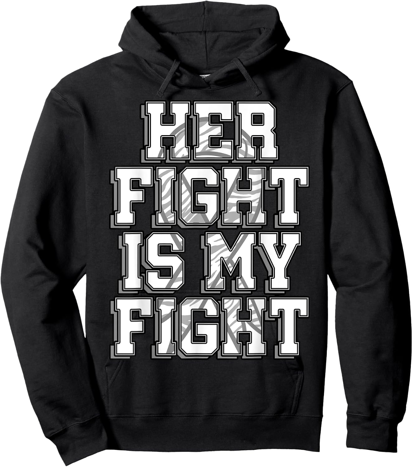 Her Fight Is My Fight Shirt Carcinoid Cancer Disease Gift Hoodie - Hoodie | Black