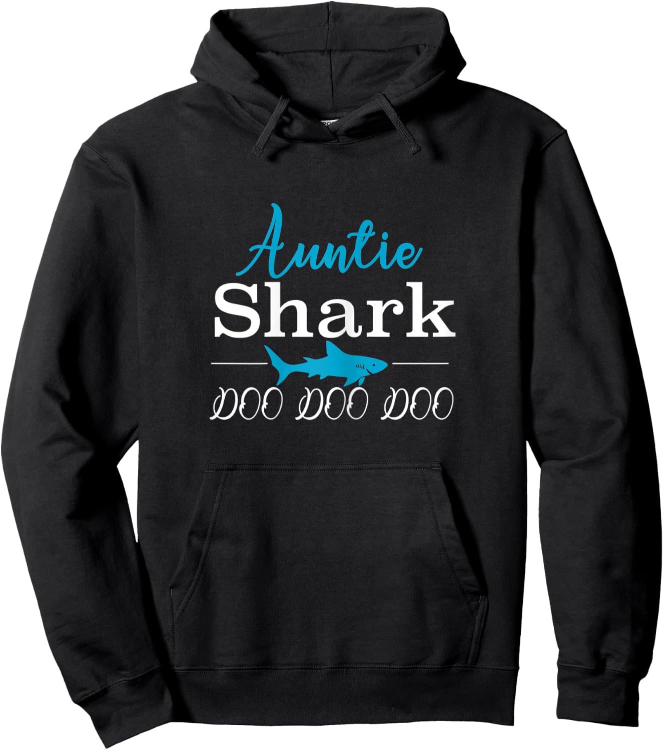 Auntie shark Hoodie - Hoodie | Black
