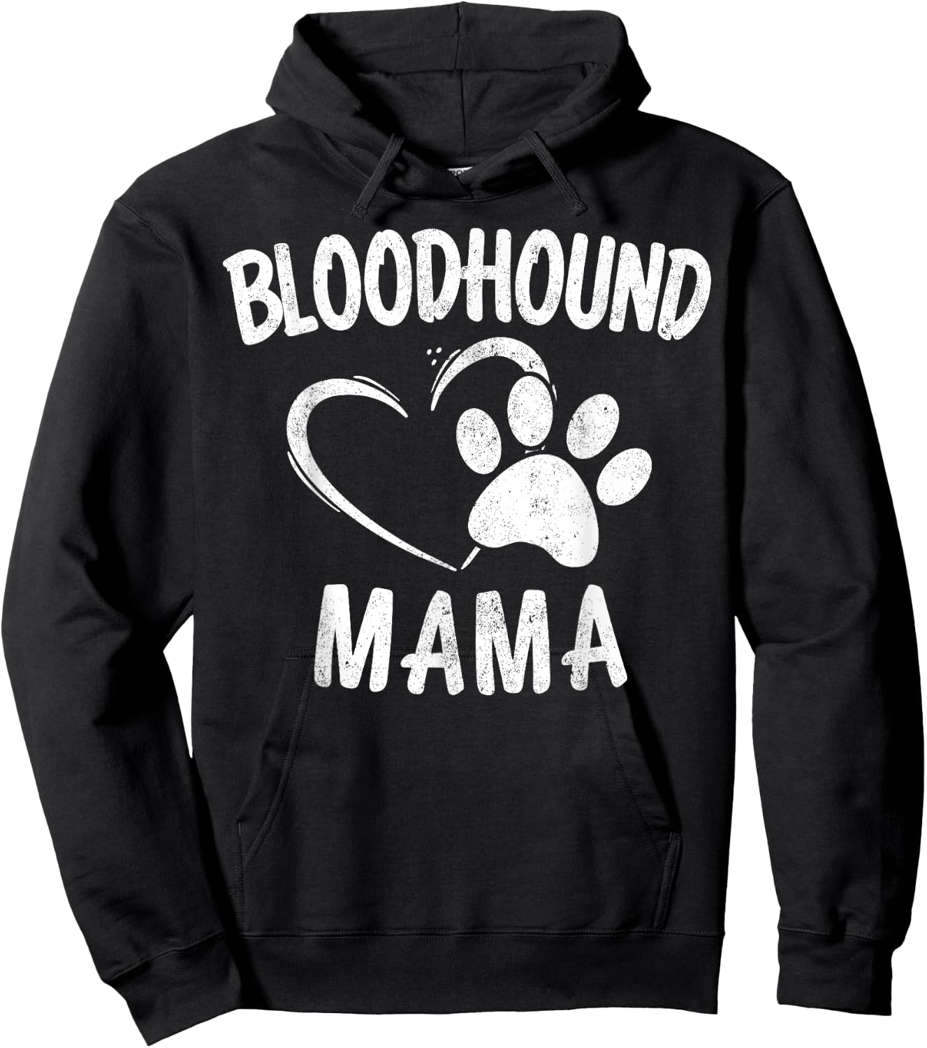 Fun Bloodhound Mama Gift Pet Lover Apparel Dog Mom Hoodie - Hoodie | Black