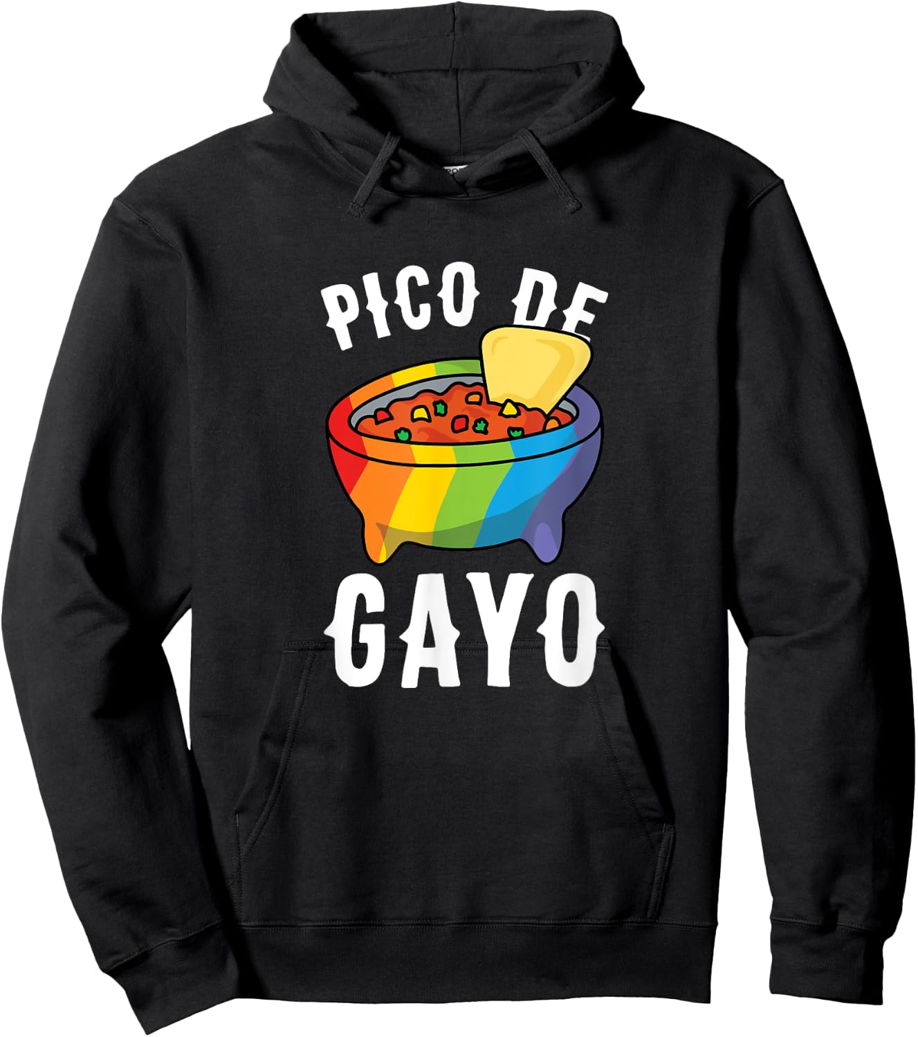 Funny Gay Pride Pico De Gayo for taco lover's Gift Hoodie - Hoodie | Black
