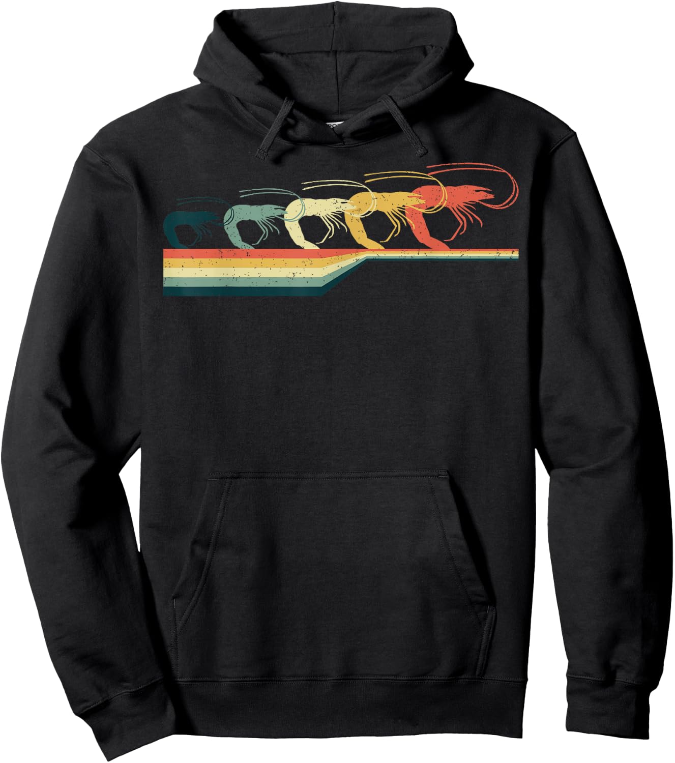SHRIMP Vintage Retro Style Cute Gifts Hoodie - Hoodie | Black