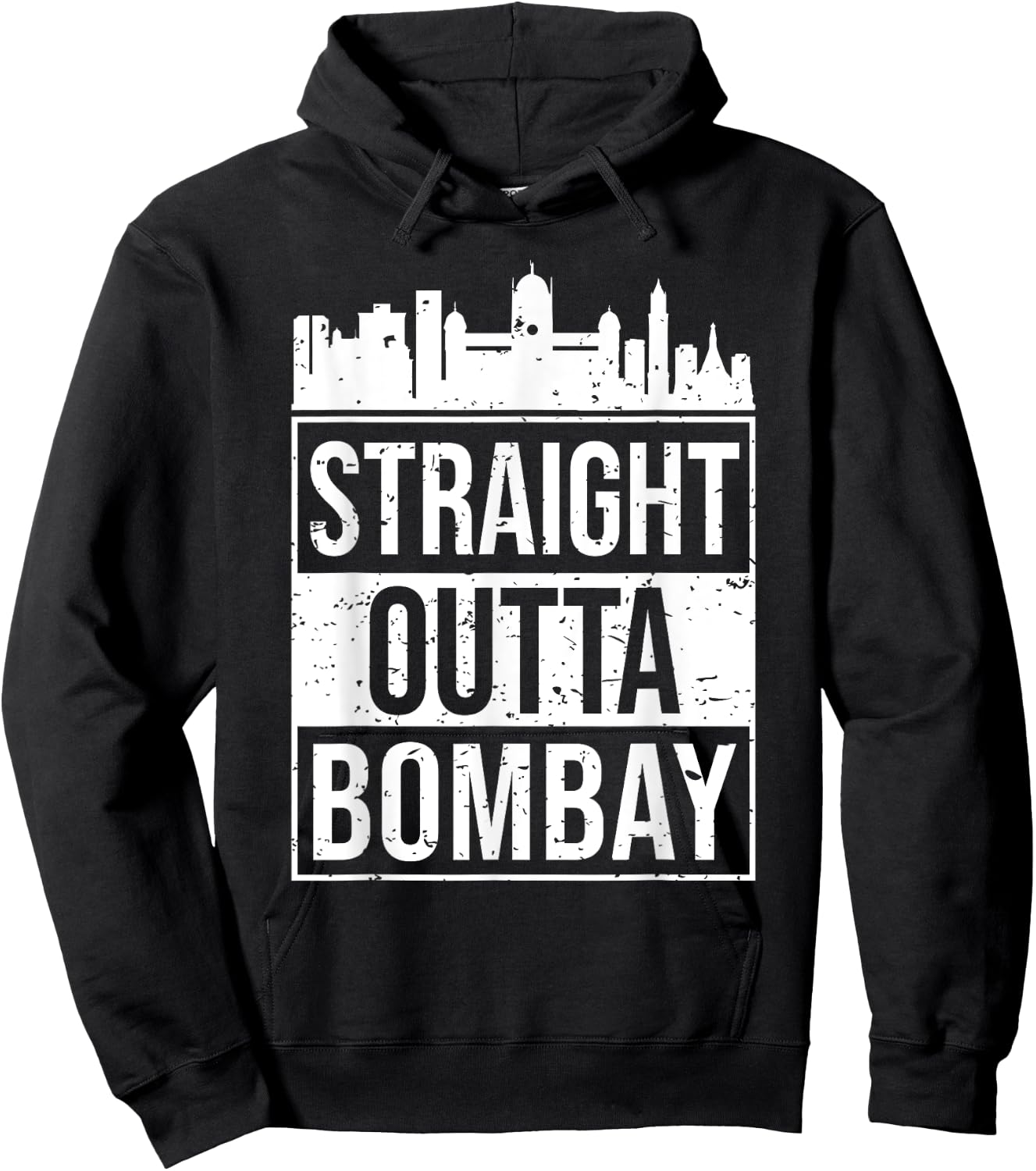 Straight Outta Mumbai Bombay Marathi Bollywood Hoodie - Hoodie | Black
