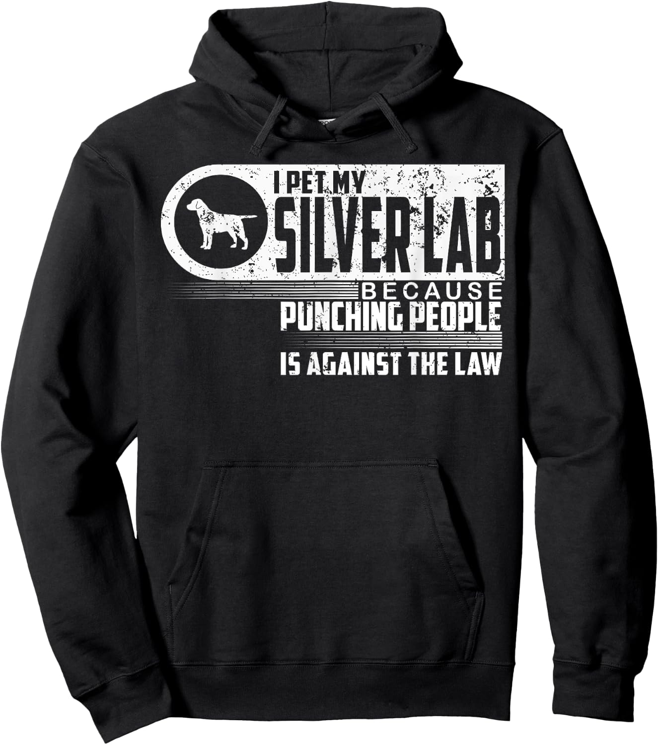 Labrador Retriever I Pet My Silver Lab Dog Lovers Shirt Gift Hoodie - Hoodie | Black