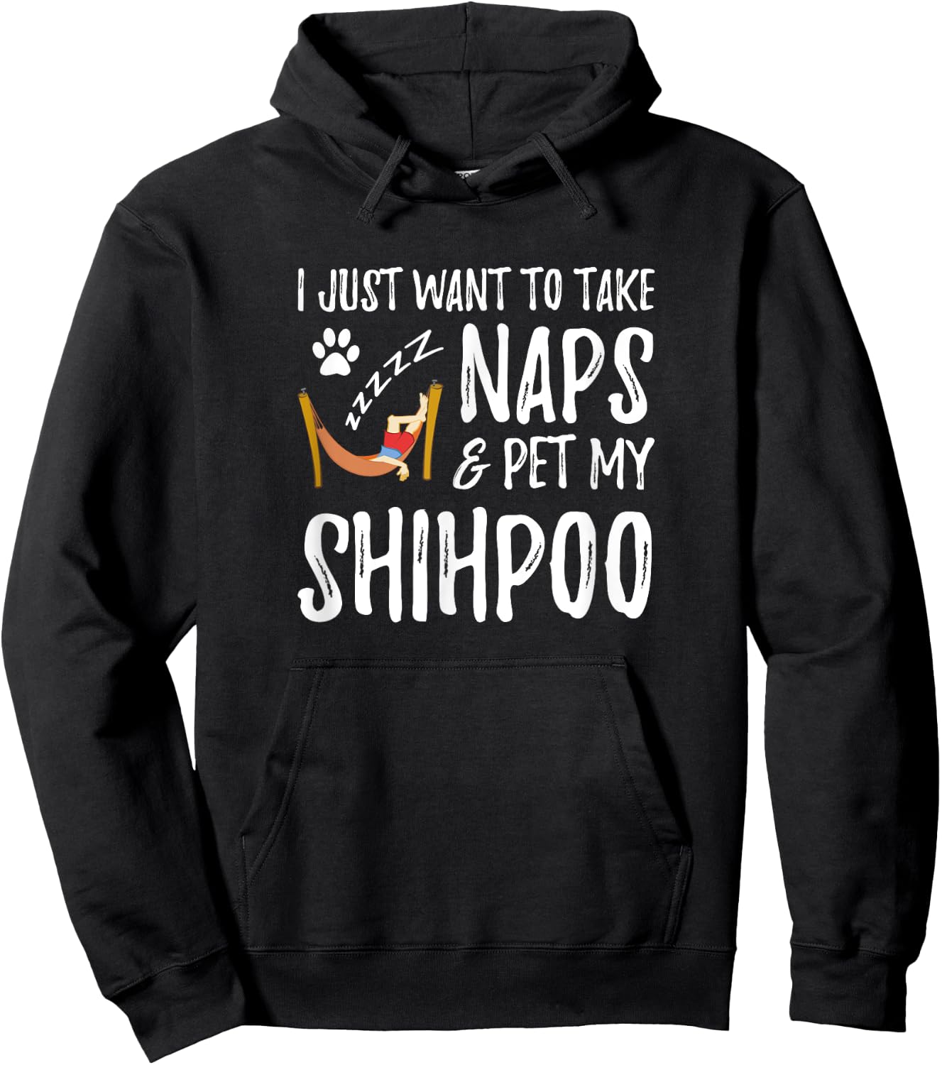 Shihpoo Mom Nap Funny Dog Mom Gift Women Kids Hoodie - Hoodie | Black