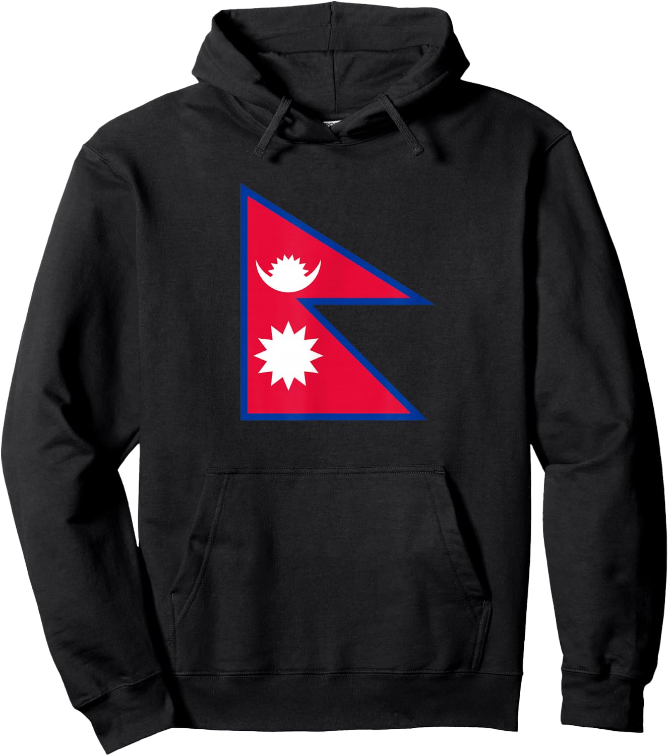Nepal Flag Nepalese Nepali Triangle Flag Hoodie - Hoodie | Black