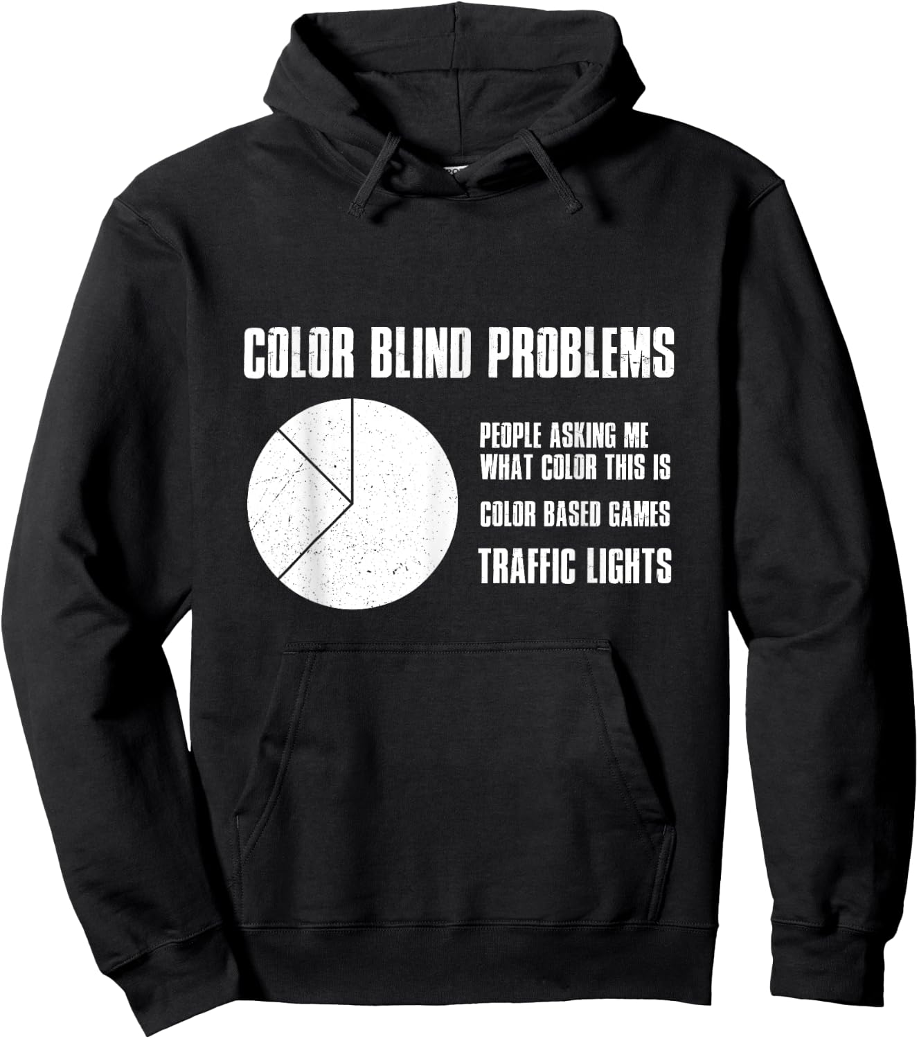 Color Blind Problems Traffic Lights Joke Achromatopsia Hoodie - Hoodie | Black