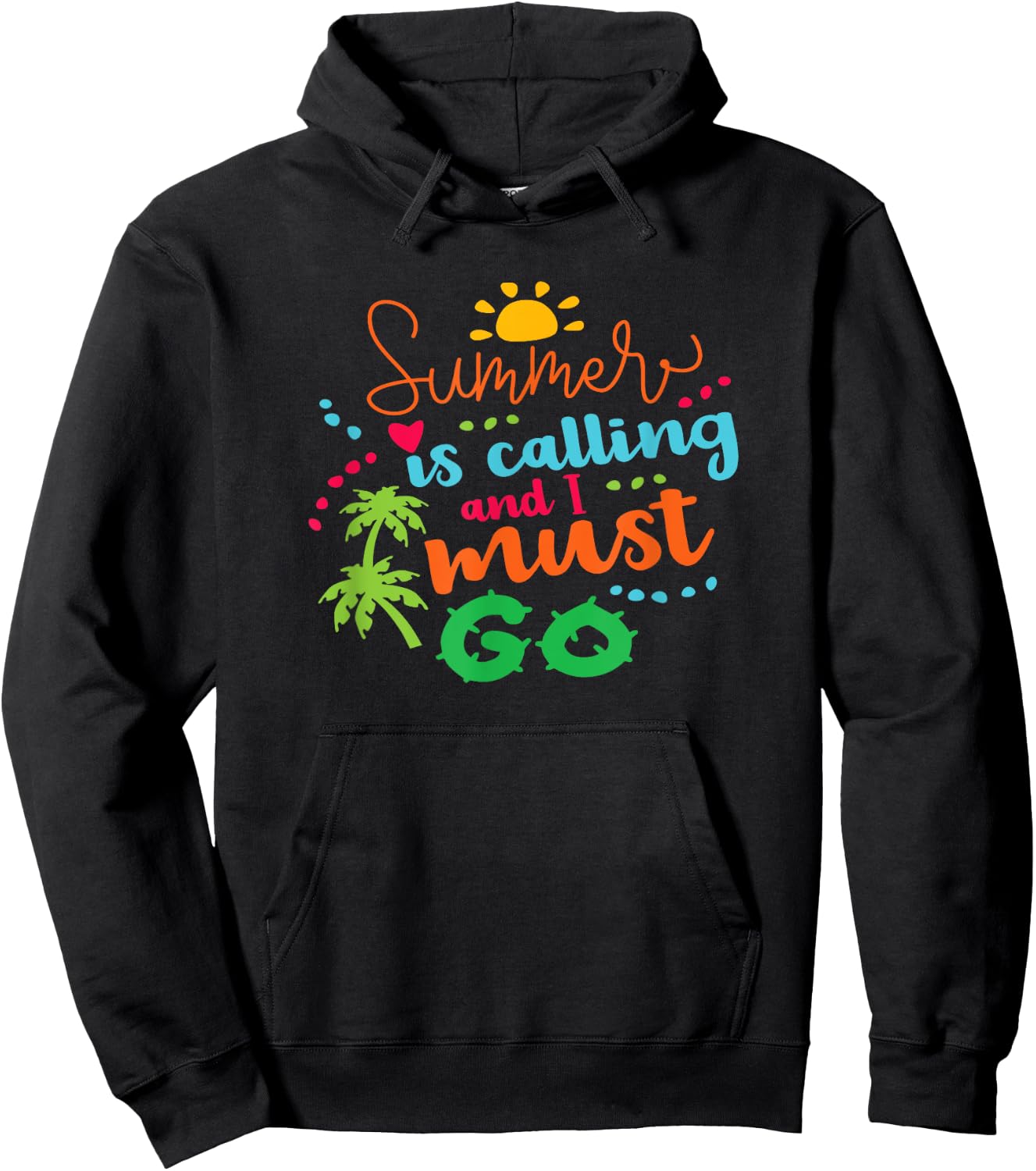 Holiday Summer Is Calling And I Must Go Vacation Fun Surfing Men Women Girls Kids Hoodie - Hoodie | Black