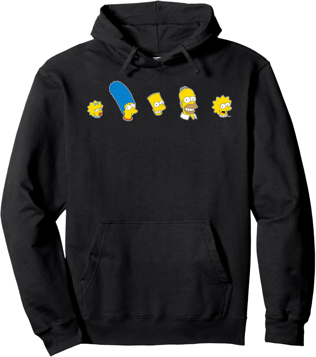 The Simpsons Family Head Icons Hoodie - Hoodie | Black