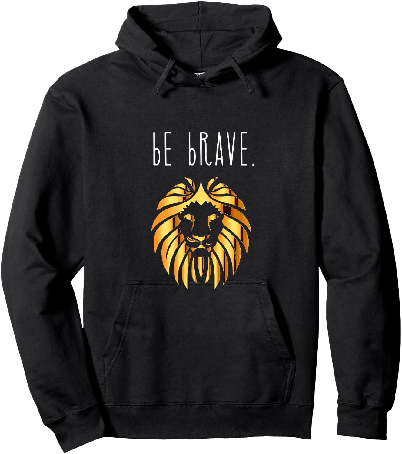 Golden Be Brave Lion Hoodie - Hoodie | Black