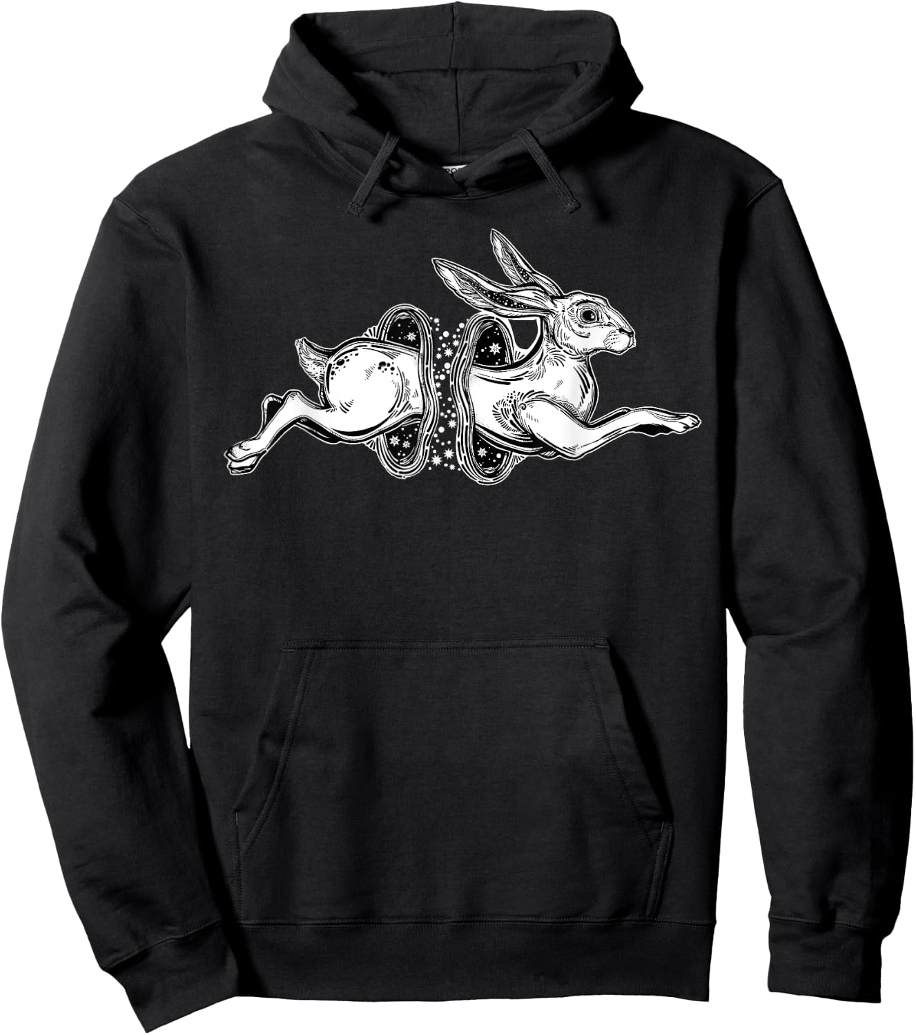 Jumping Portals Jackrabbit - Wormhole Hare Circus Hoodie - Hoodie | Black