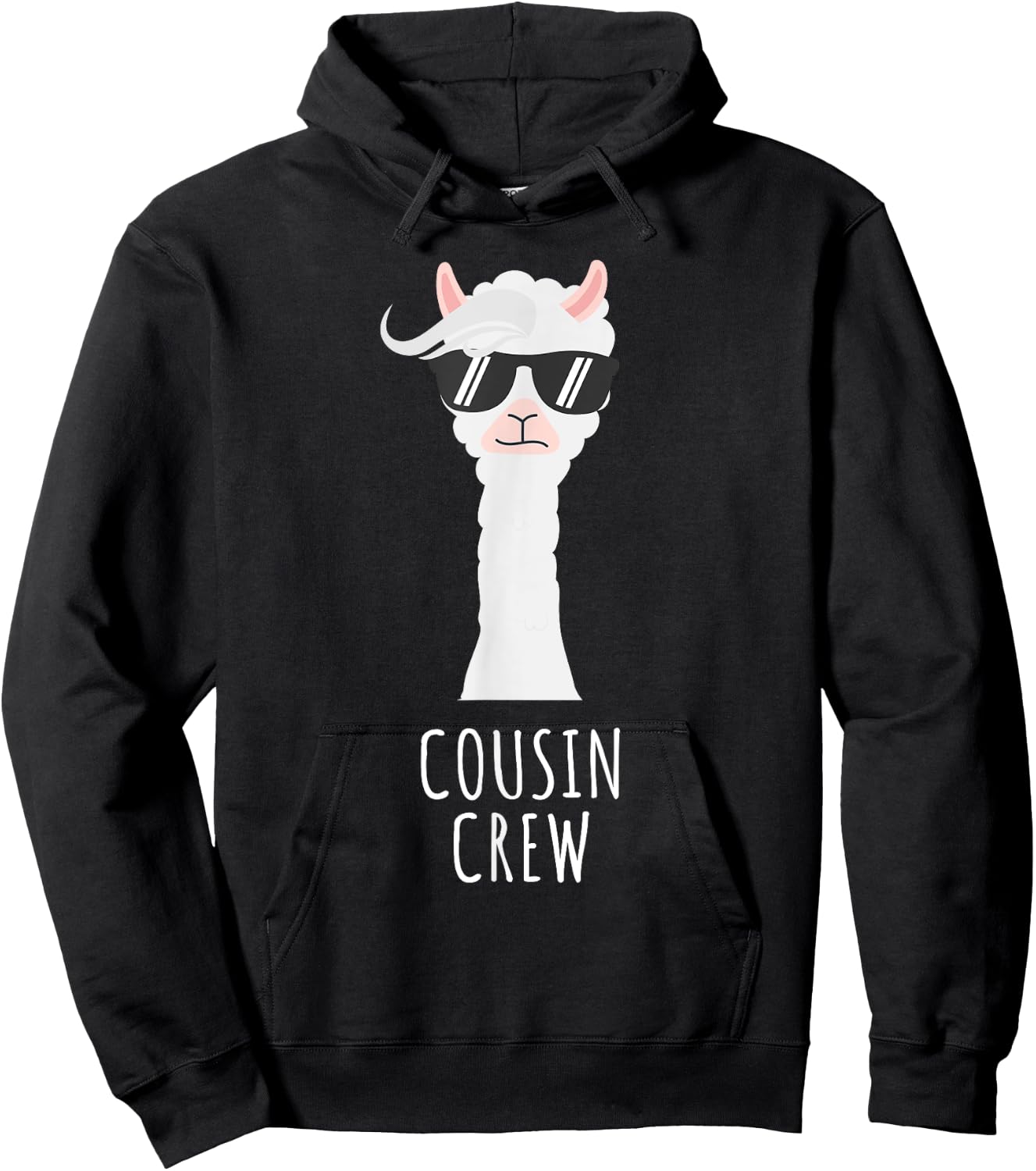Cousin Crew Llama Shirts Funny No Prob Llama Hoodie - Hoodie | Black