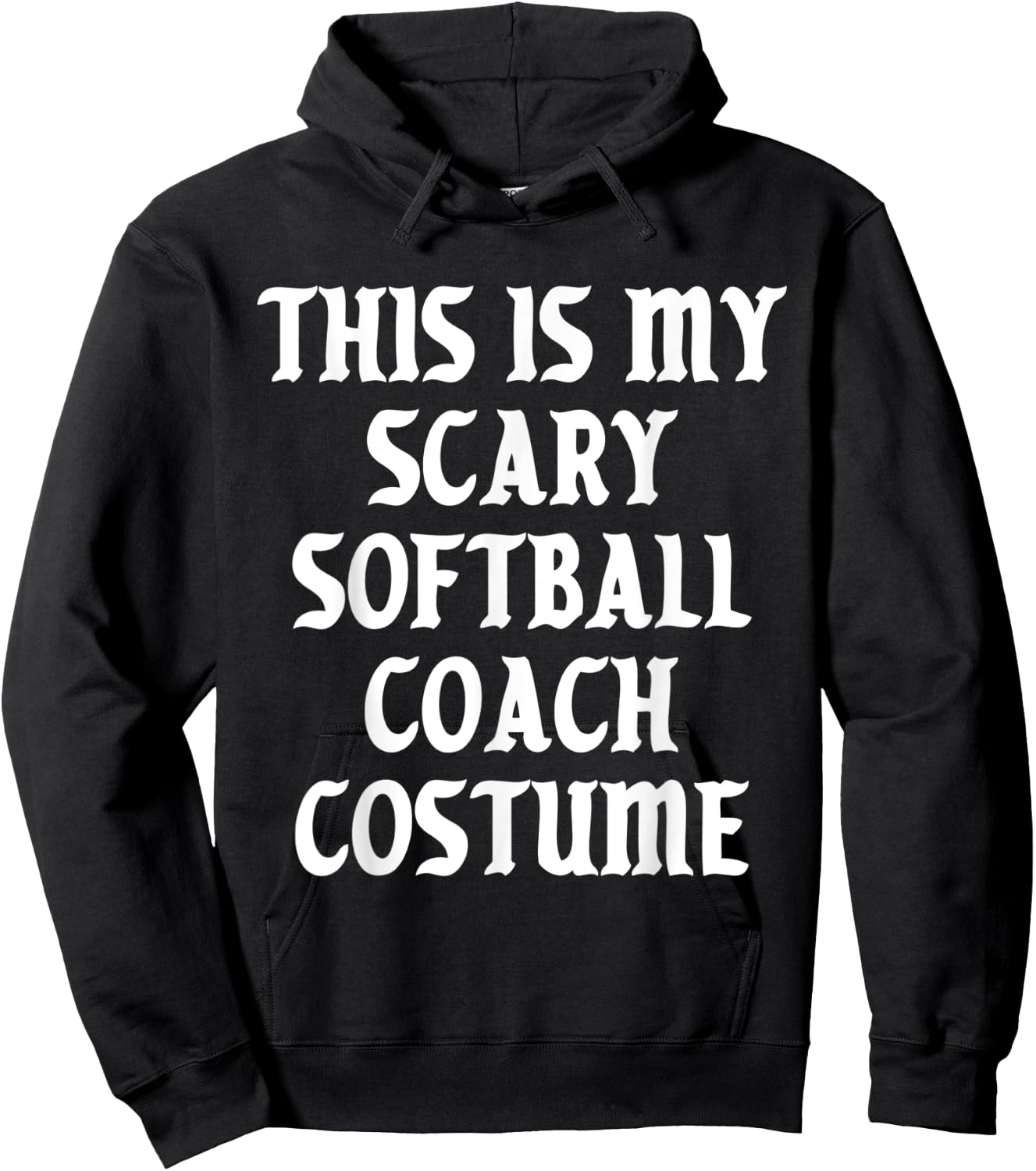 Scary Softball Coach Costume Trainer Halloween Spooky Sports Hoodie - Hoodie | Black