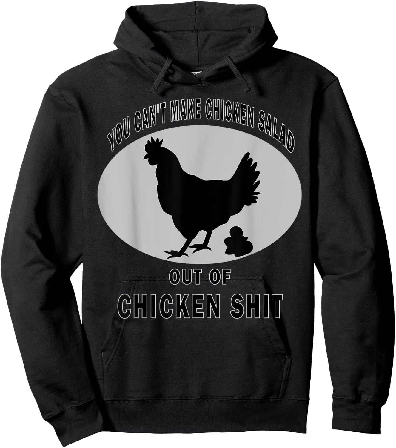 Farmer Chicken Shit Funny Adult Humor Pooping Shirt Hoodie - Hoodie | Black