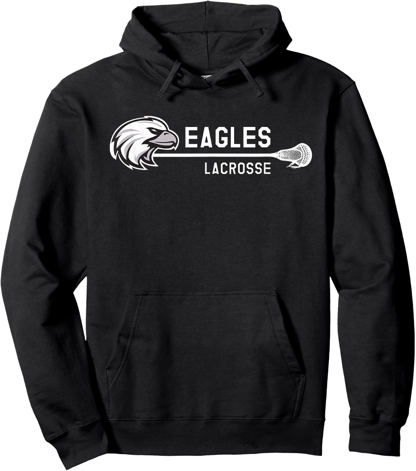 Franklin County Lacrosse Club Horizontal Eagle Hoodie - Hoodie | Black