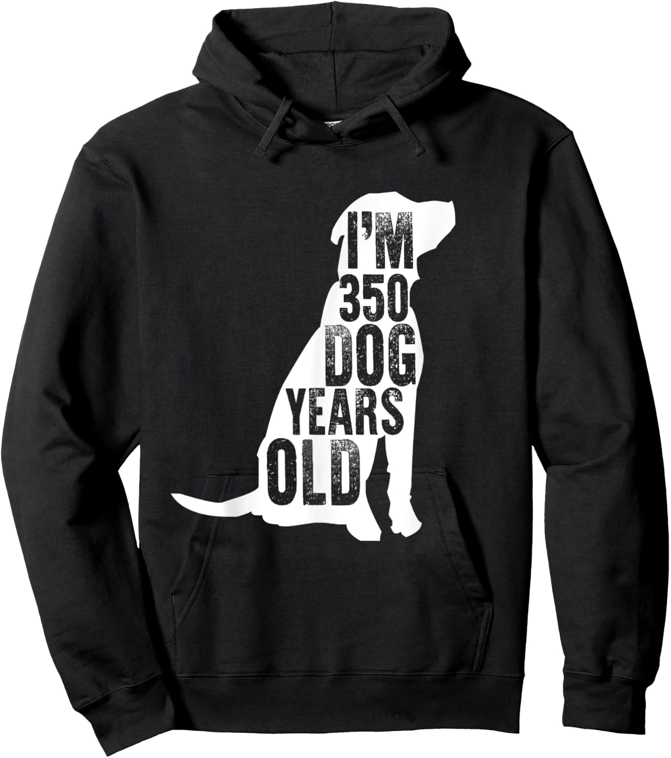 I'm 350 Dog Years Old: Funny 50th Birthday Gift Hoodie - Hoodie | Black