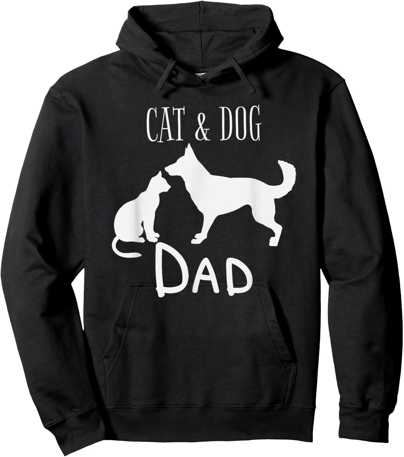 Cat Dog Dad Owner Cute Father Daddy Pet Animal Papa Gift Hoodie - Hoodie | Black