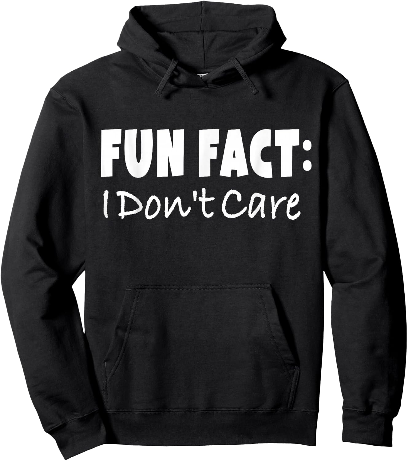 Fun Fact: I Don't Care Hoodie - Hoodie | Black