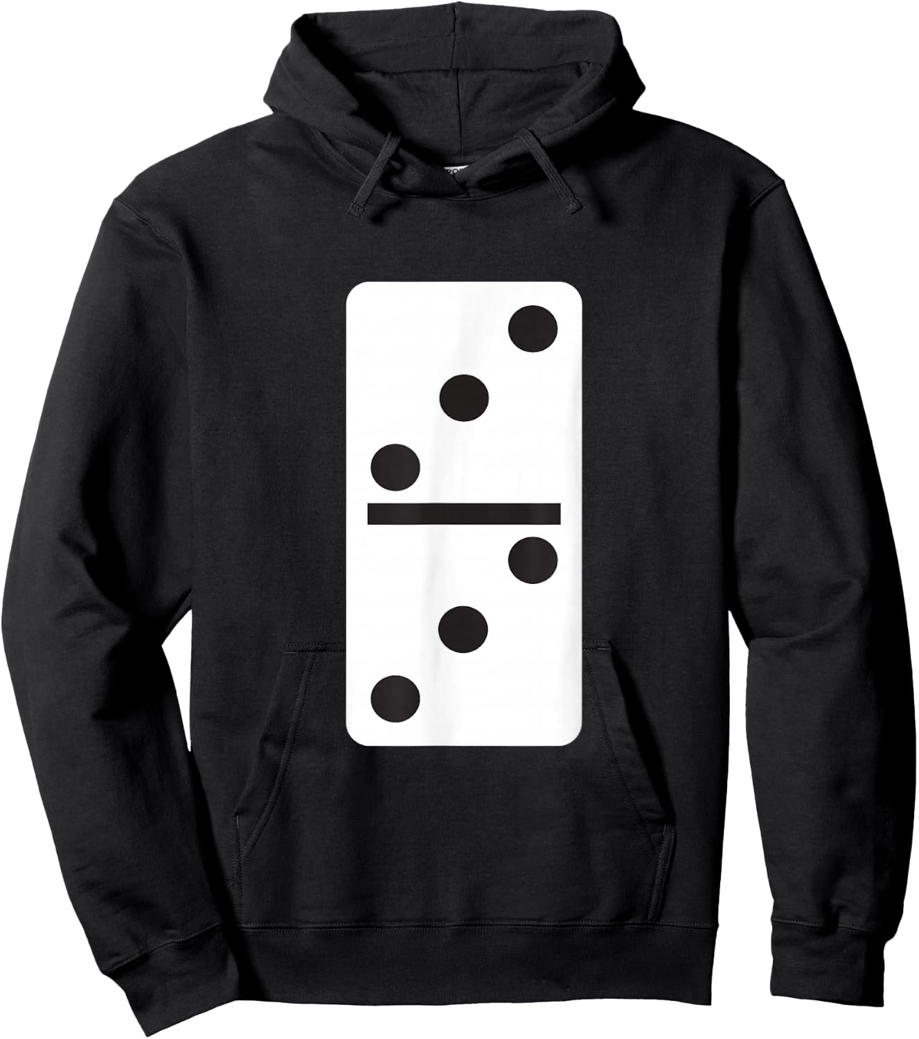 Double Three Dominoes Halloween Costume Domino Game Hoodie - Hoodie | Black