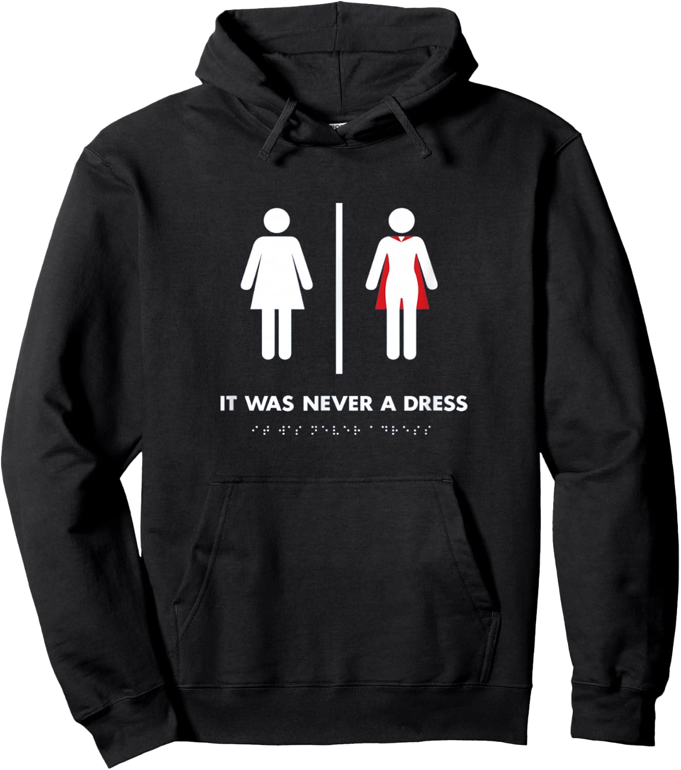 Girl Power!It Was Never a Dress Shirt Hoodie - Hoodie | Black