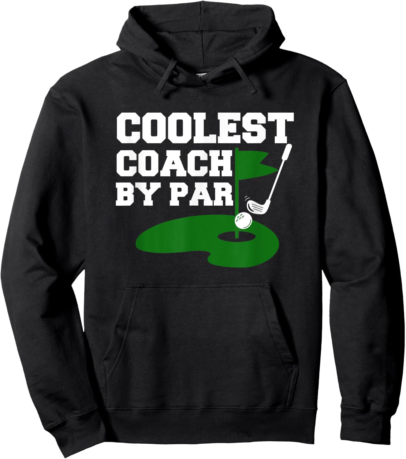 Coolest Coach By Par Funny Golf Coach Golf Teachers Women Girls Kids Hoodie - Hoodie | Black