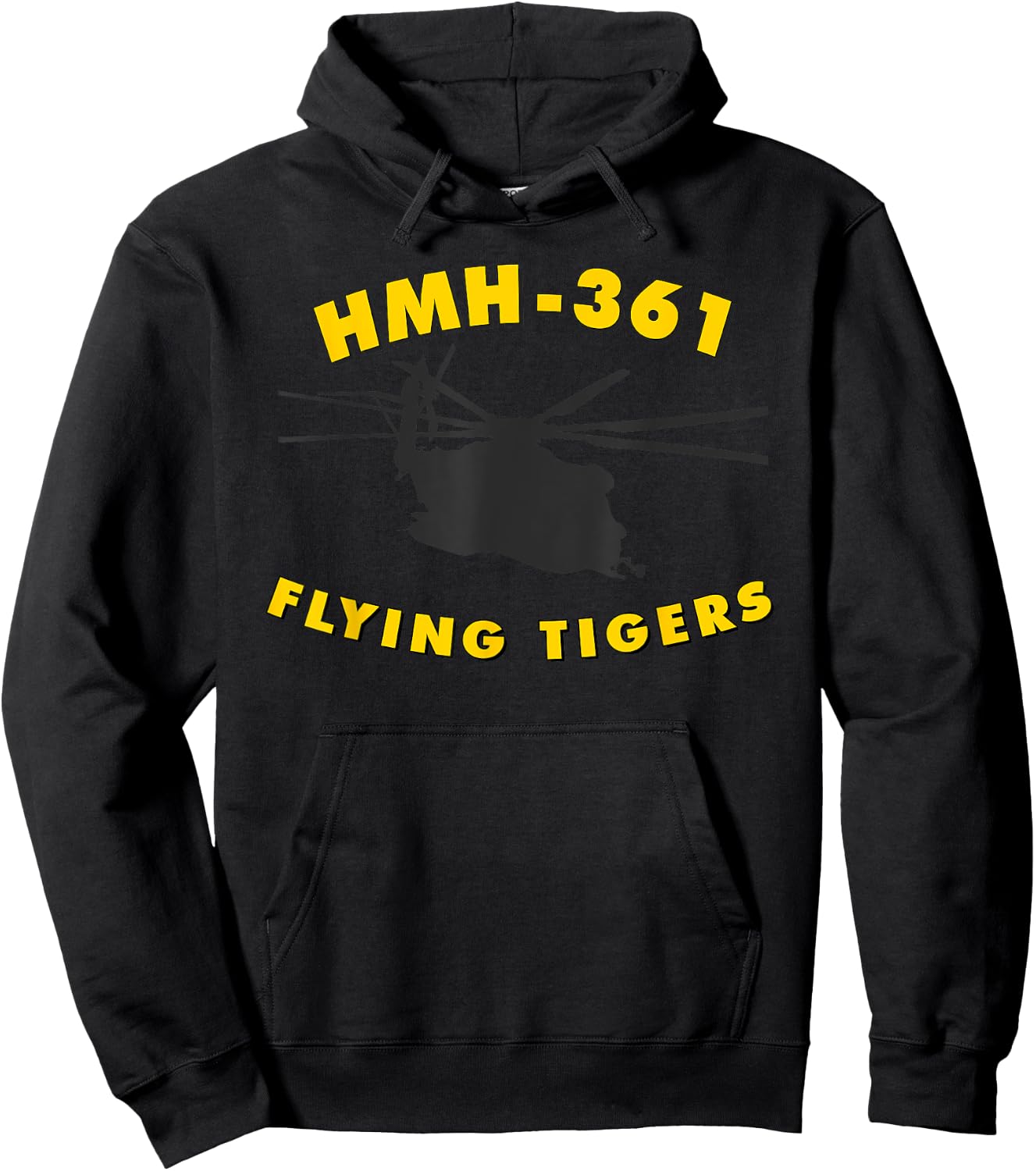 HMH-361 Flying Tigers CH-53 Super Stallion Helicopter Hoodie - Hoodie | Black
