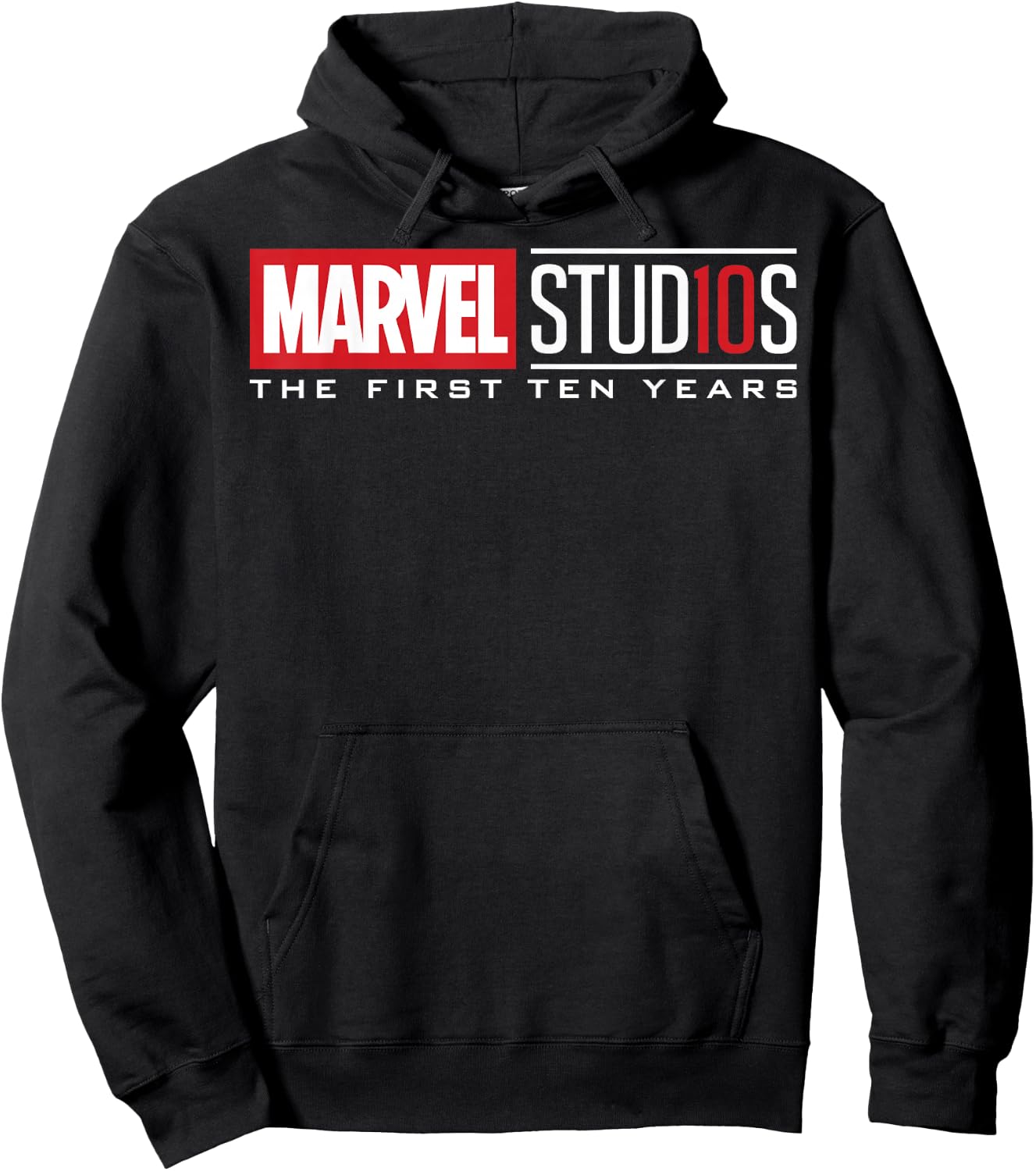 Marvel Studios First Ten Years White Logo Graphic Hoodie - Hoodie | Black