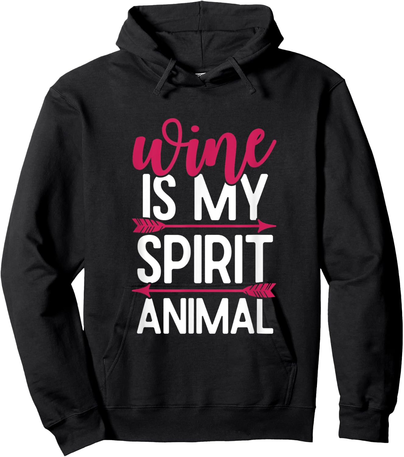 Wine Is My Spirit Animal Hoodie - Hoodie | Black