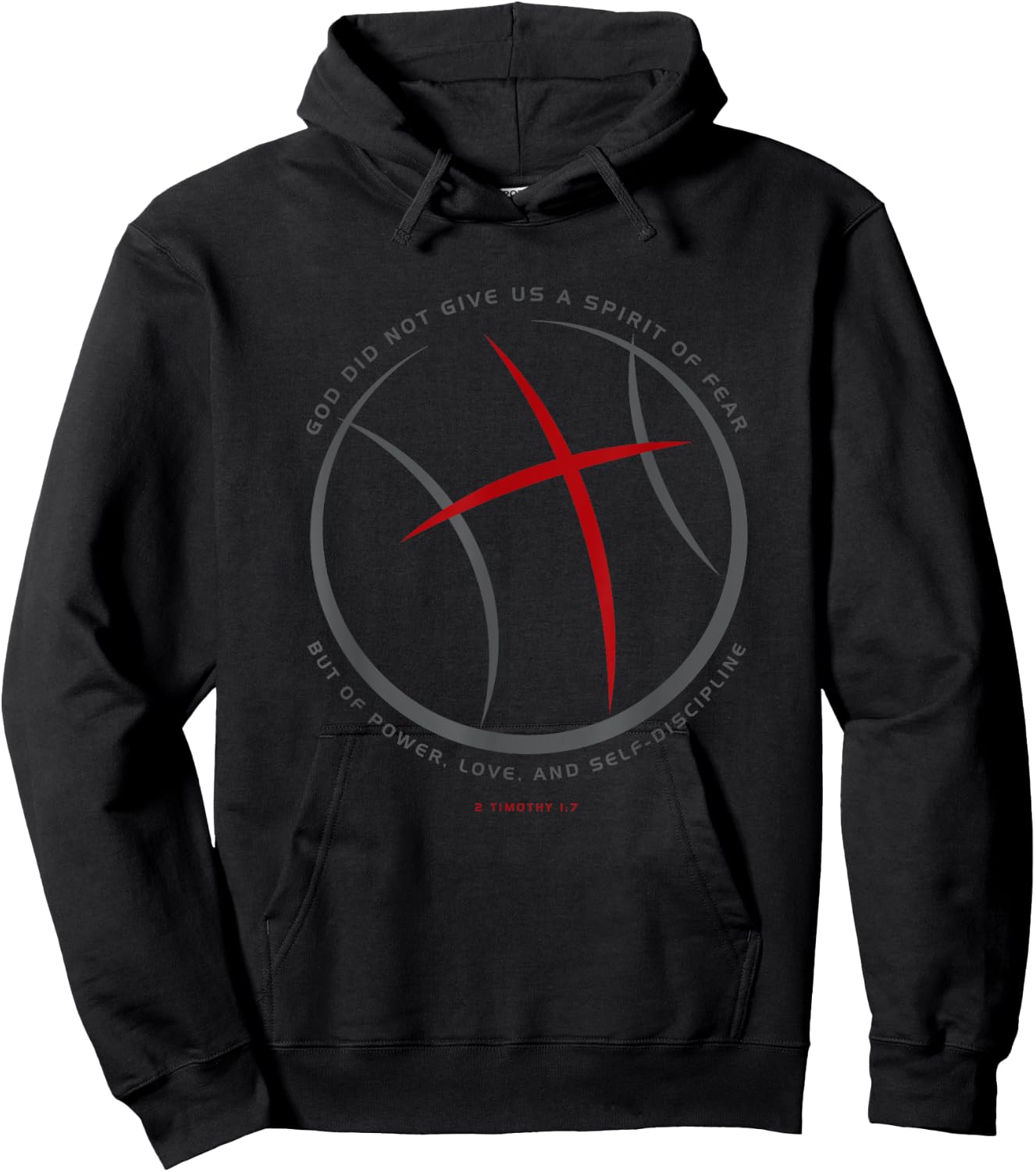 Christian Basketball Player Strength in God Hoodie - Hoodie | Black