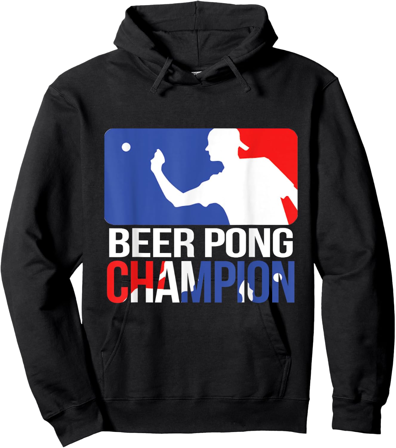 BEER PONG CHAMPION T SHIRT Drinking Beer Pong Beer Hoodie - Hoodie | Black