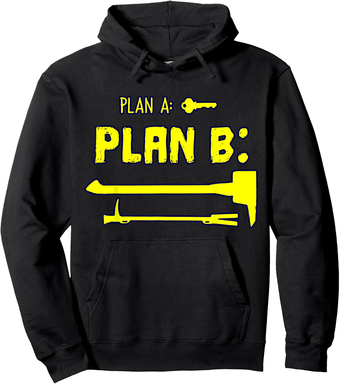 Funny Firefighter Crowbar Tool and Sledgehammer Gift Hoodie - Hoodie | Black