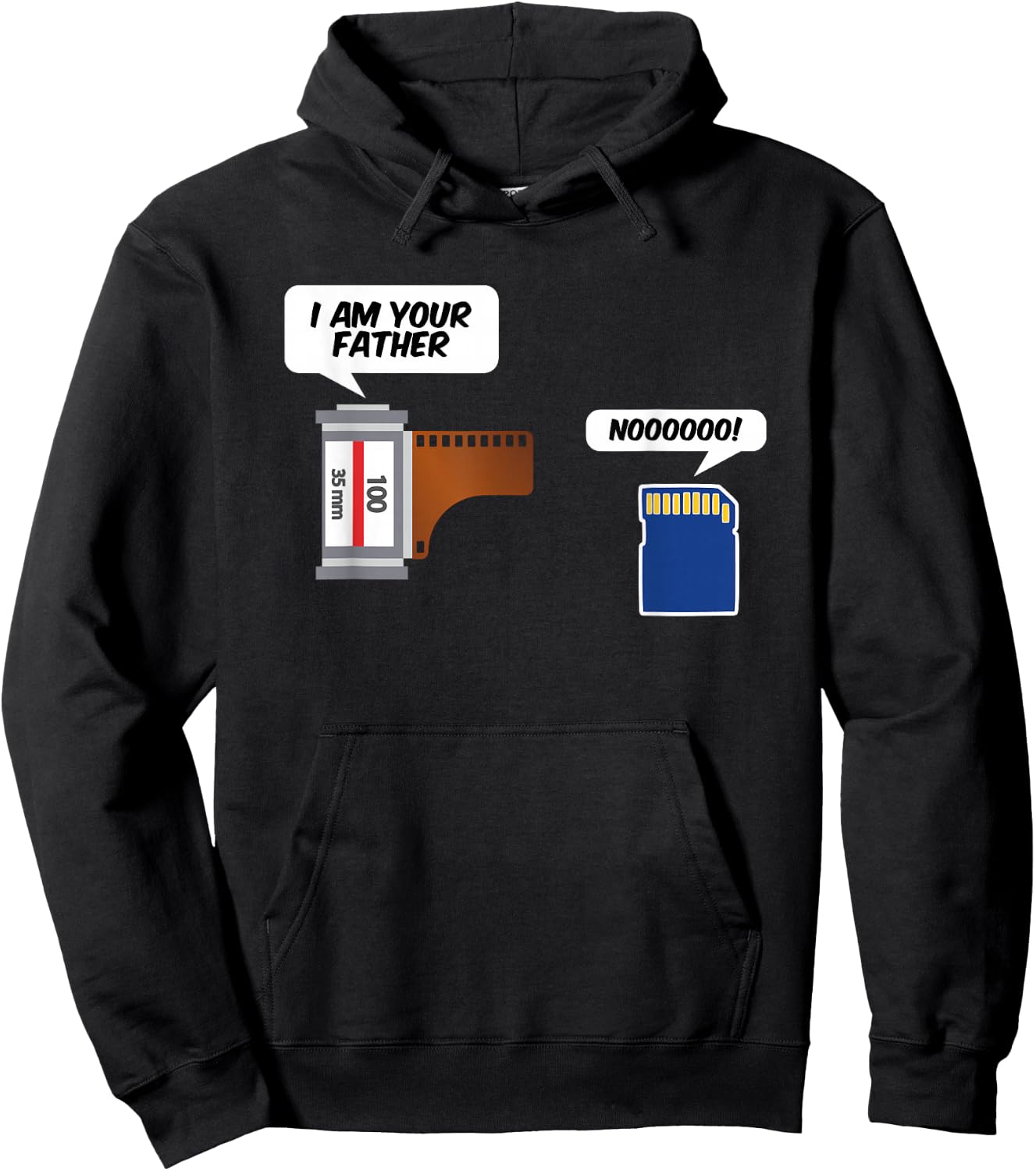 SD Card and Camera Film Funny Photographer Hoodie - Hoodie | Black