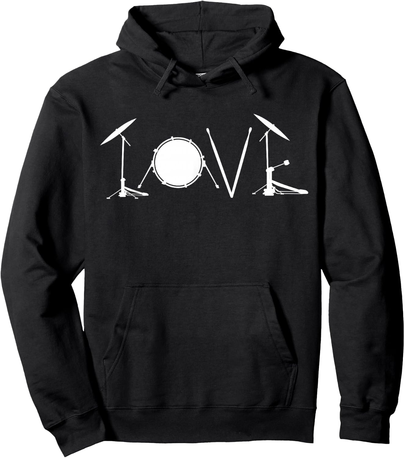 Drummers Drumming Gift Drum Love Drums Drummer Hoodie - Hoodie | Black