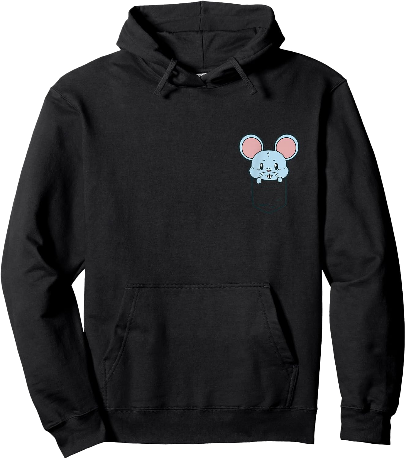 Pocket Mouse Cute Rat Face Rodent Pet Lover Men Women Gift Hoodie - Hoodie | Black
