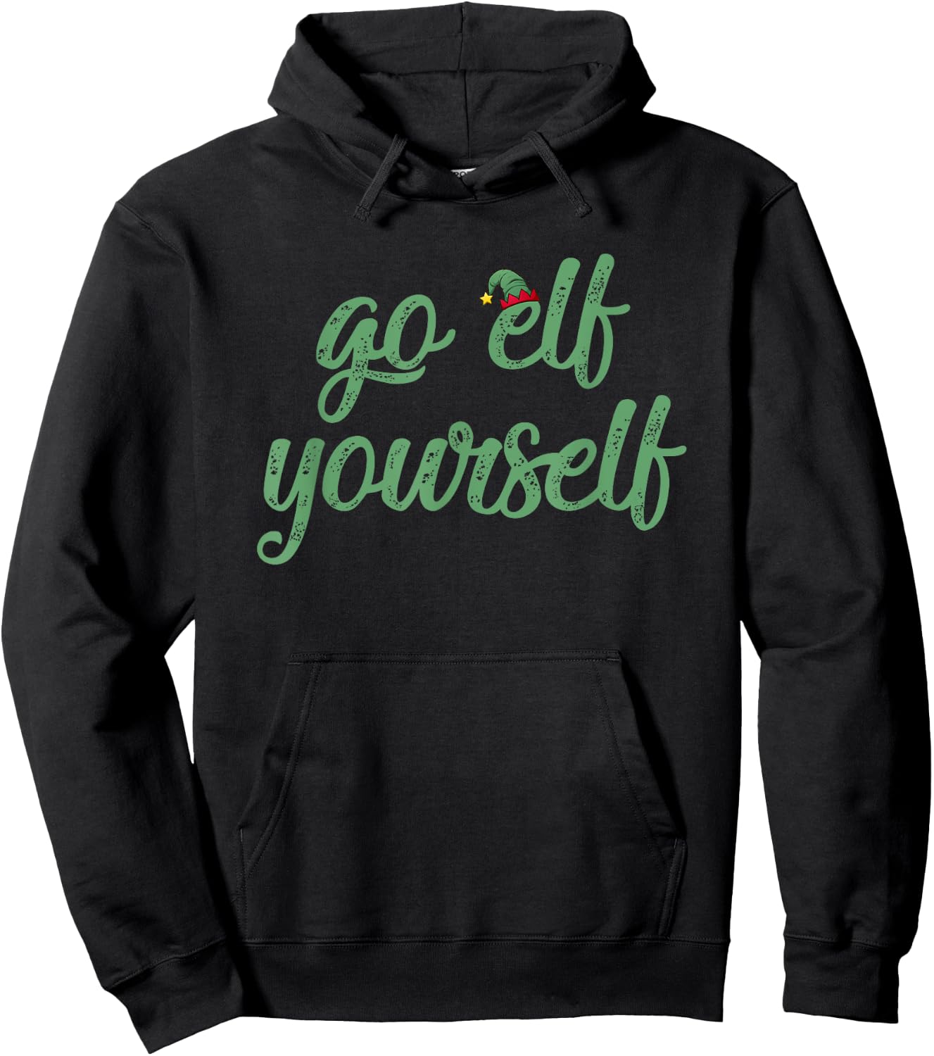 Gman Merch Funny I Hate Christmas Go Elf Yourself - Blue, Small - -Adults Hoodie - Hoodie | Black