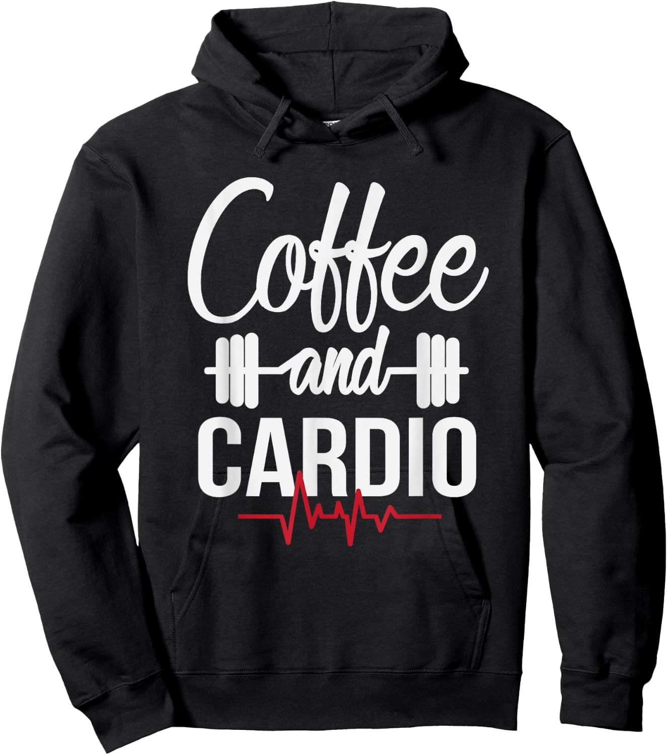 Coffee and Cardio Lover Workout Enthusiast Christmas Gift Hoodie - Hoodie | Black