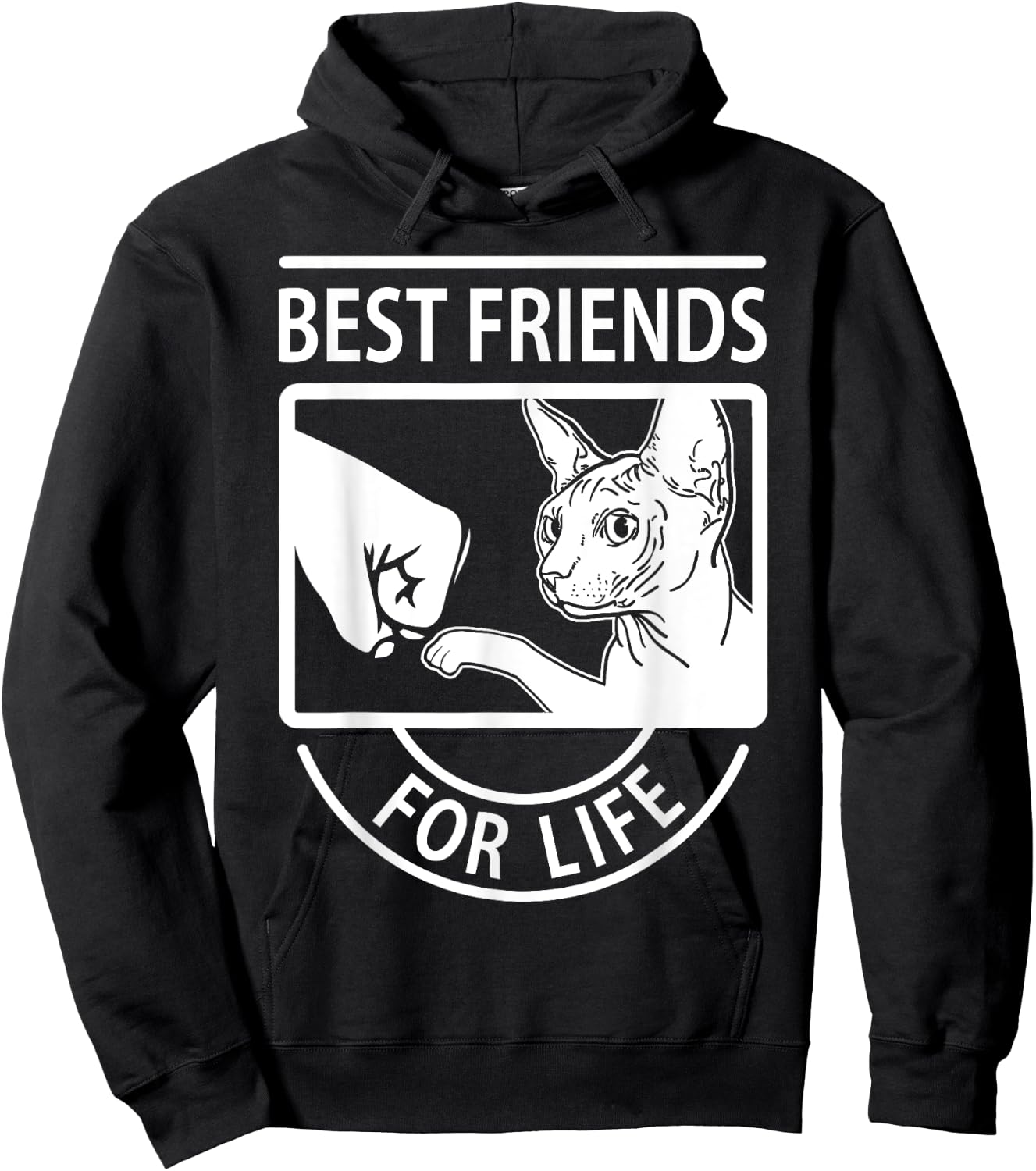 Sphynx Cat - Best Friends For Life Women Girls Kids Hoodie - Hoodie | Black