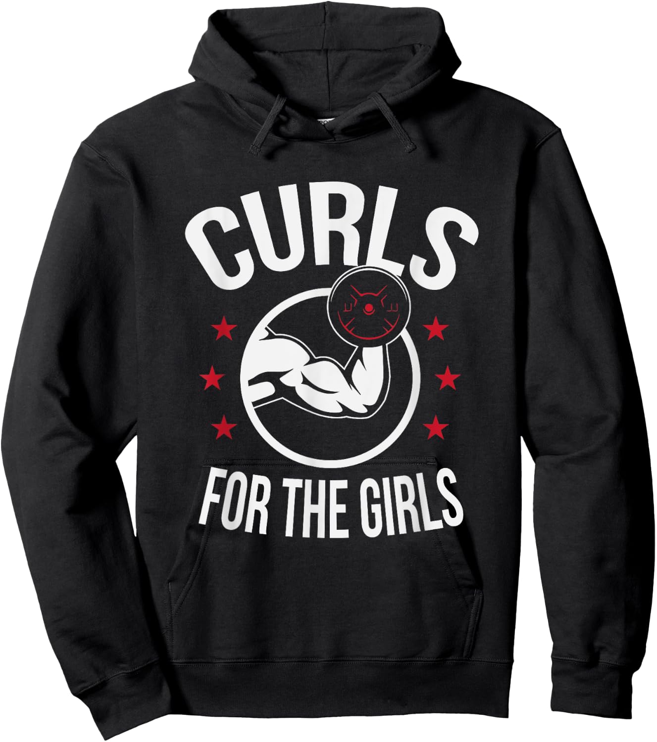 Curls For The Girls Funny Bodybuilding Weightlifting Hoodie - Hoodie | Black