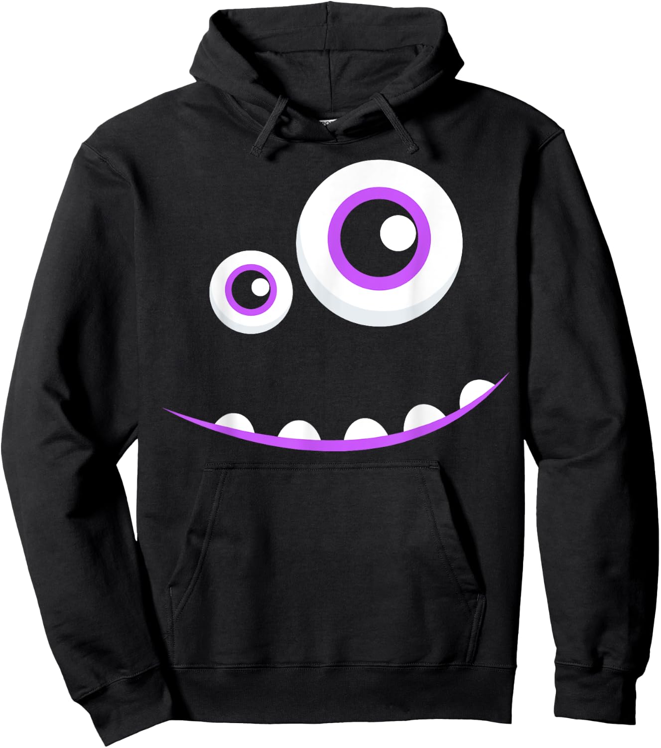 Cute Monster Face Shirt Halloween Group Costume Gift Hoodie - Hoodie | Black