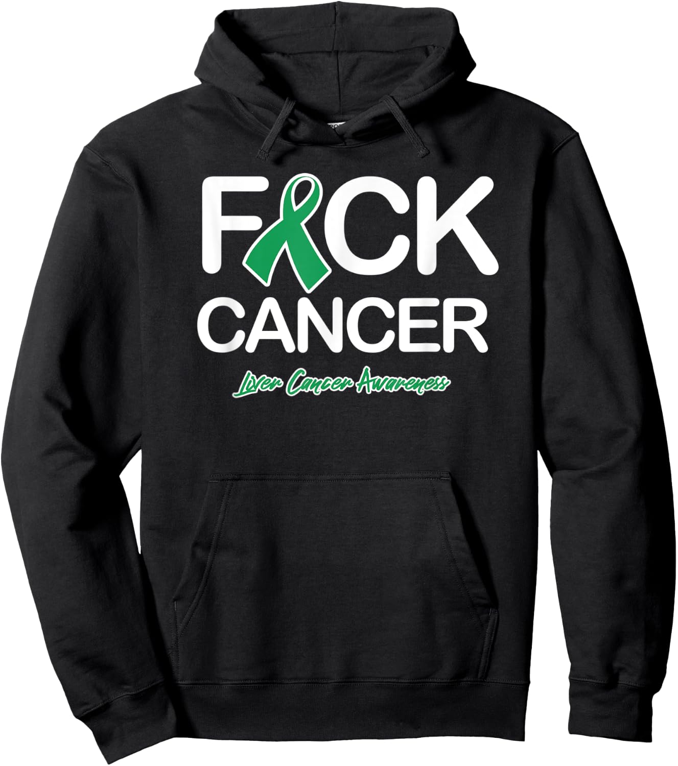 Liver Cancer Shirts Fck Cancer Liver Awareness Products Hoodie - Hoodie | Black