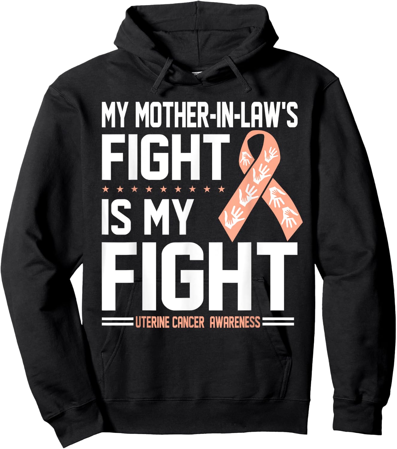 My Mother-In-Law Uterine Cancer Awareness Shirt Hoodie - Hoodie | Black