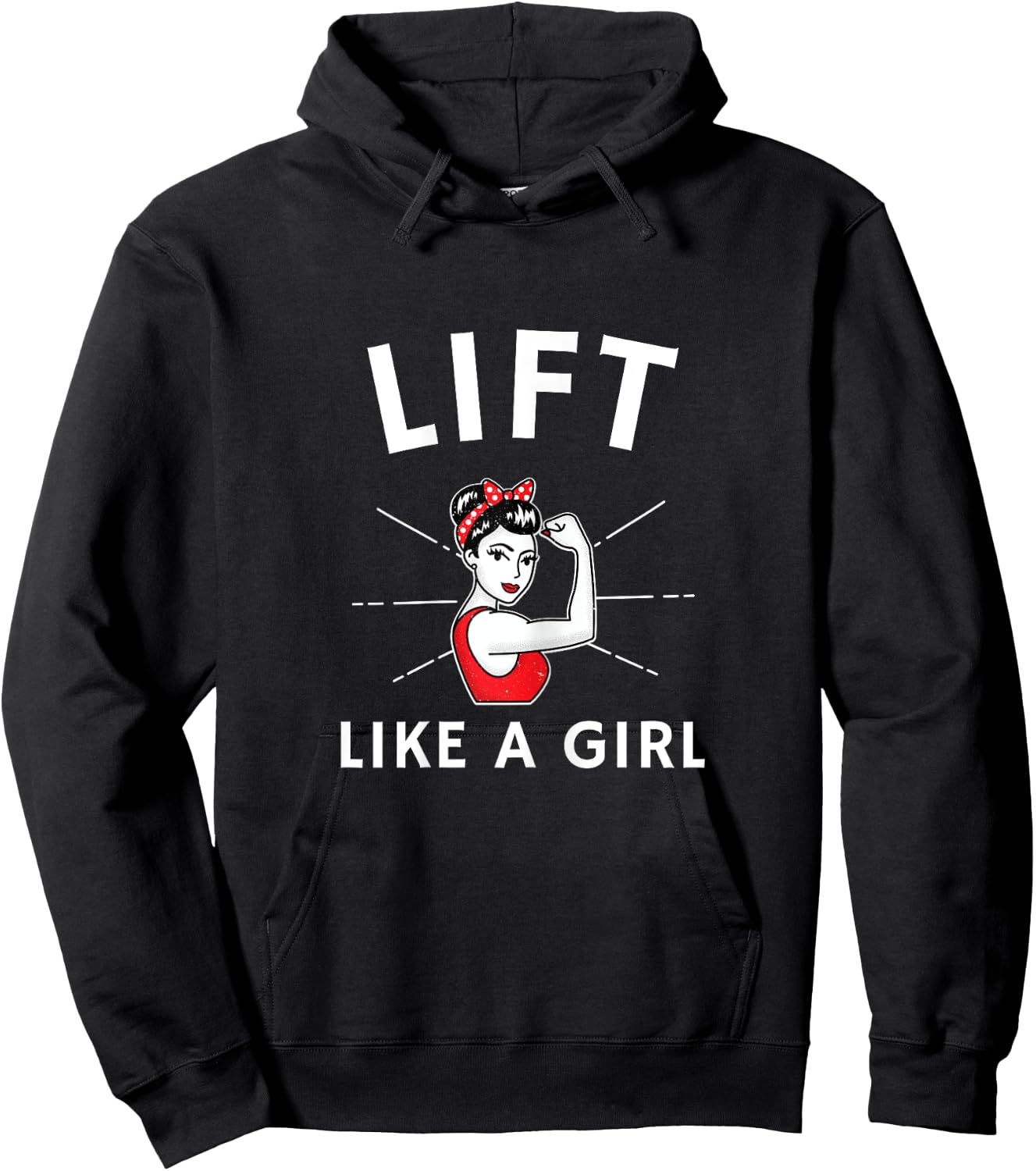 Lift Like a Girl - A Retro Inspired Weight Lifting Hoodie - Hoodie | Black