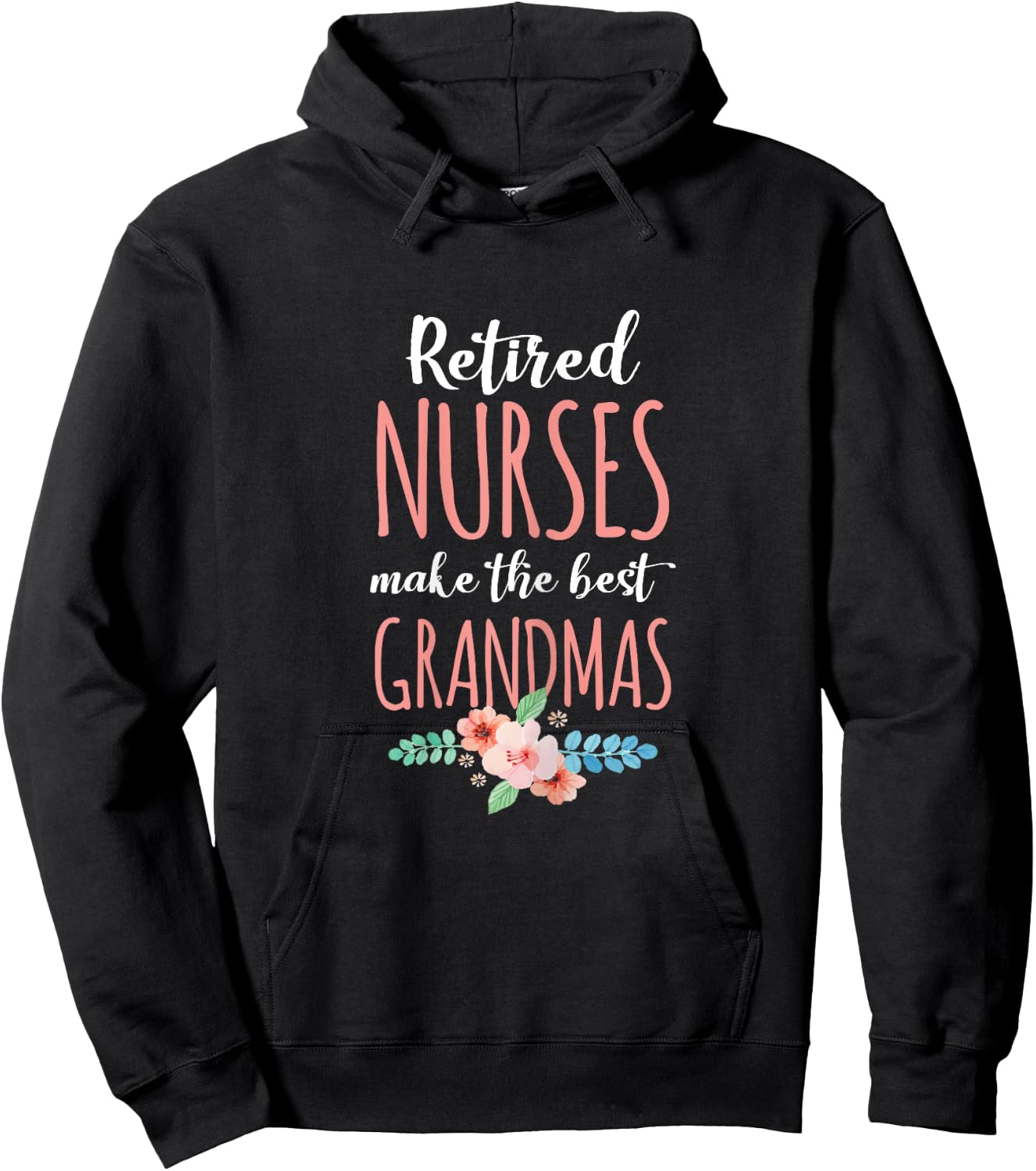 Medical Worker Retirement Gift Retired Nurse Nursing Retirements Gift Grandmas Black X-Small Female Short Sleeve Classic Fit Hoodie - Hoodie | Black