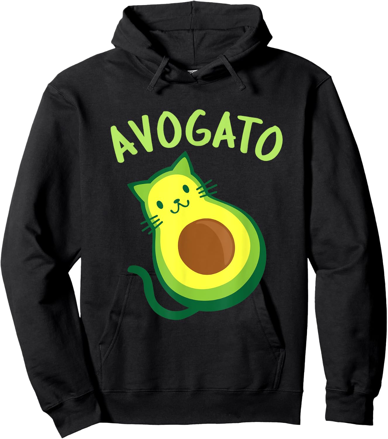 Avogato Cat Avocado - Funny Cinco de Mayo Hoodie - Hoodie | Black