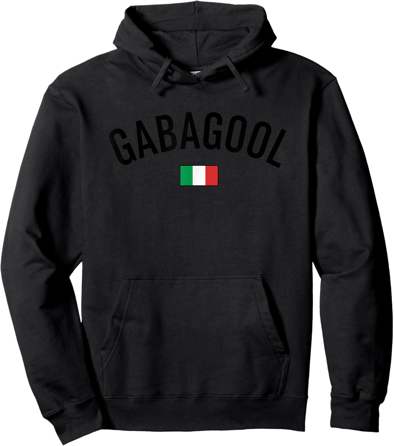 Gabagool Italian Flag Funny Mafia Style Hoodie - Hoodie | Black